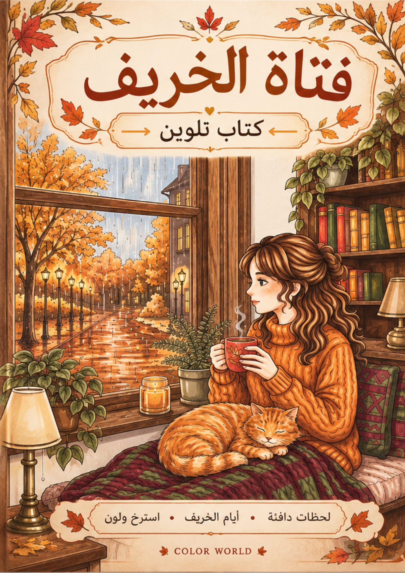 كتاب تلوين فتاة الخريف