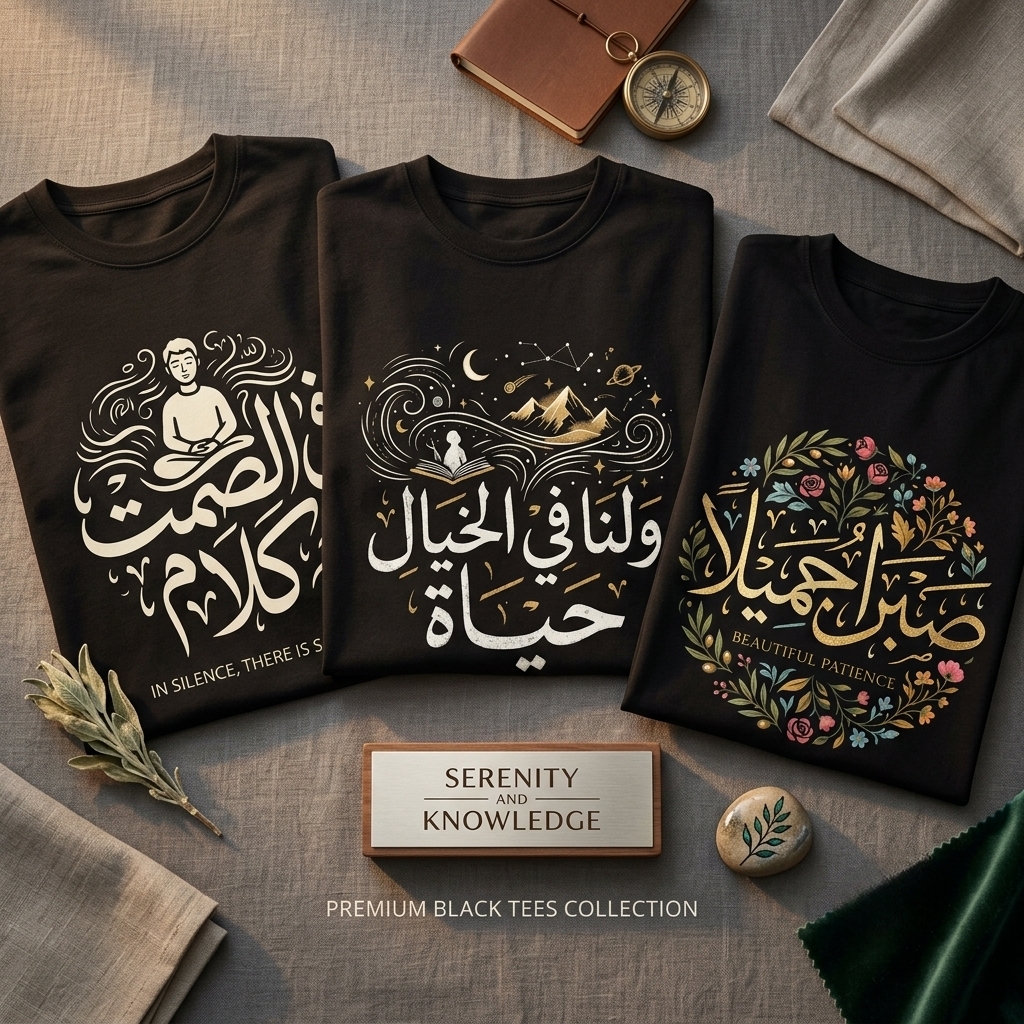 حزمة تصاميم رقمية فاخرة بخط عربي ملهم قابلة للطباعة