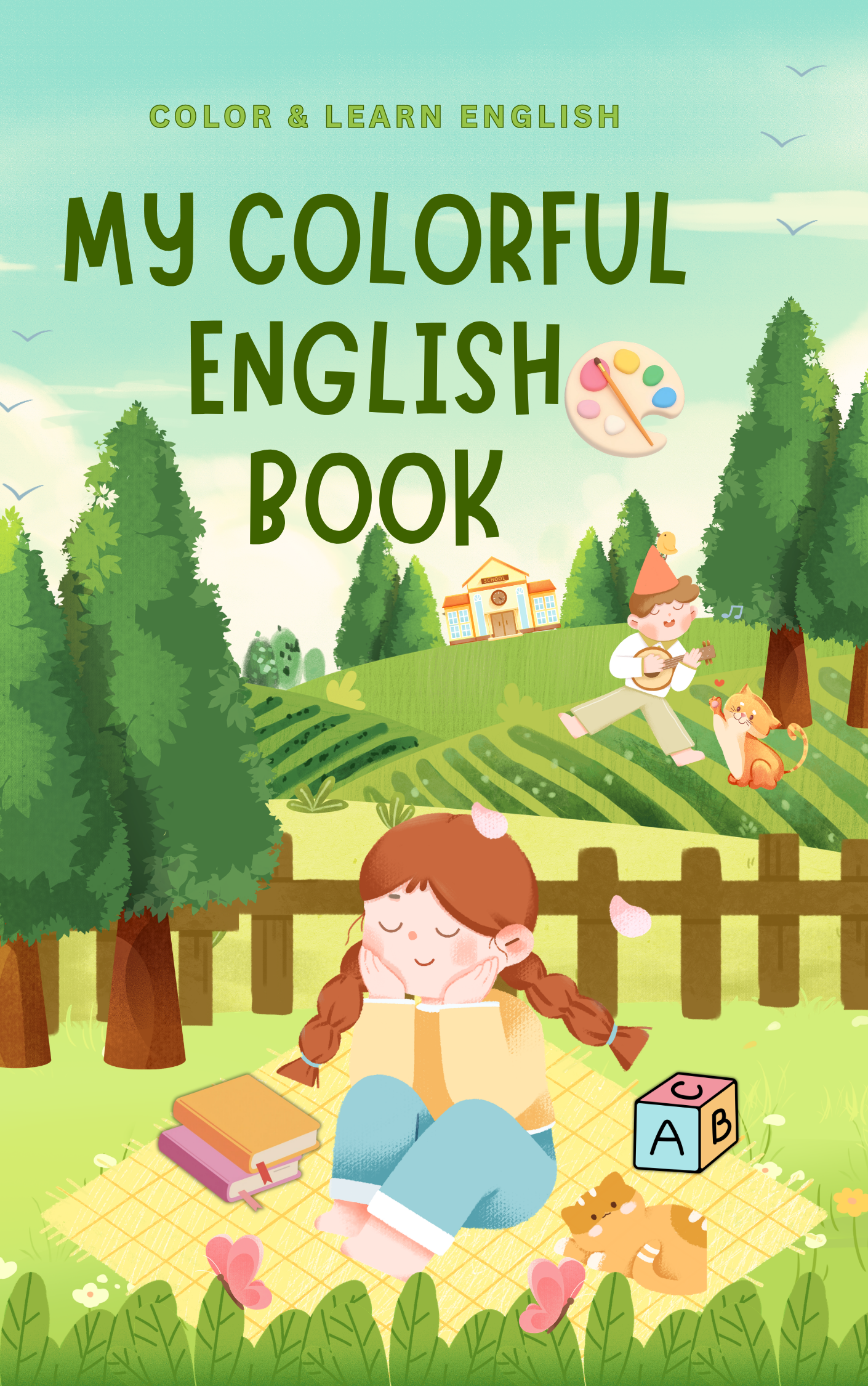 كتاب تعلم الانجليزية مع التلوين
